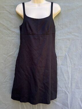 Little Black Mini Dress 90s Y2K Empire Waist Spaghetti Straps Classic Elegant